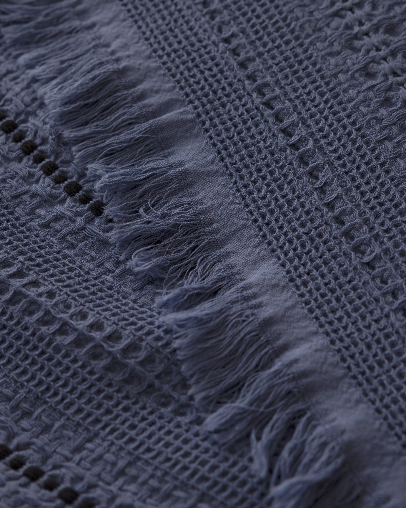Luxury Indigo Twin Bedspread - Envelope Style Bed Cover