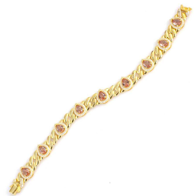 Premium 925 Sterling Silver Entourage Zultanite Drop Bracelet