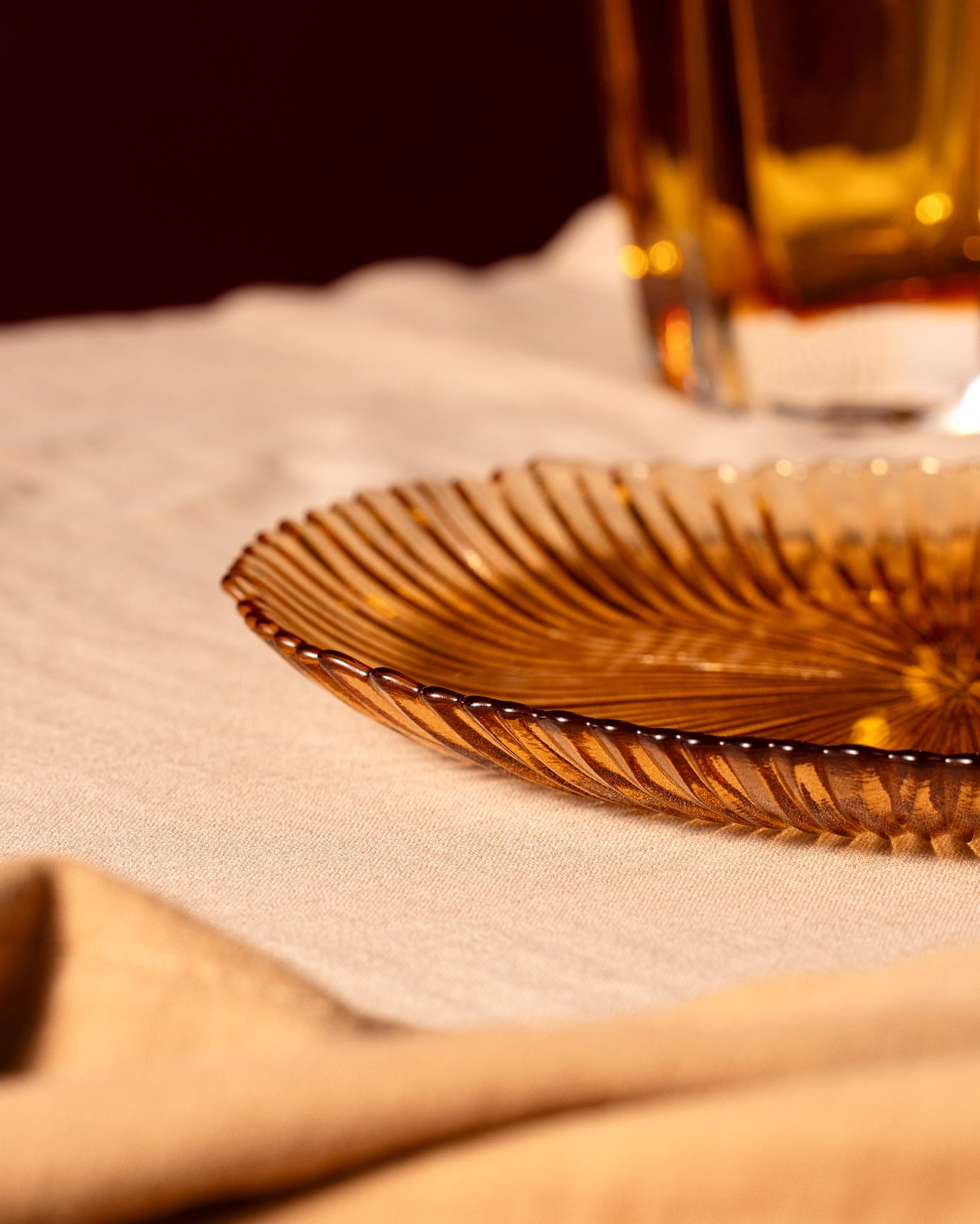 Glass Pasta Plate - Contemporary Soleil Inspired Design