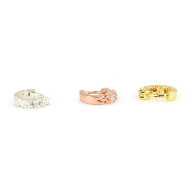 Premium Sterling Silver Five Stone Cartilage Earring