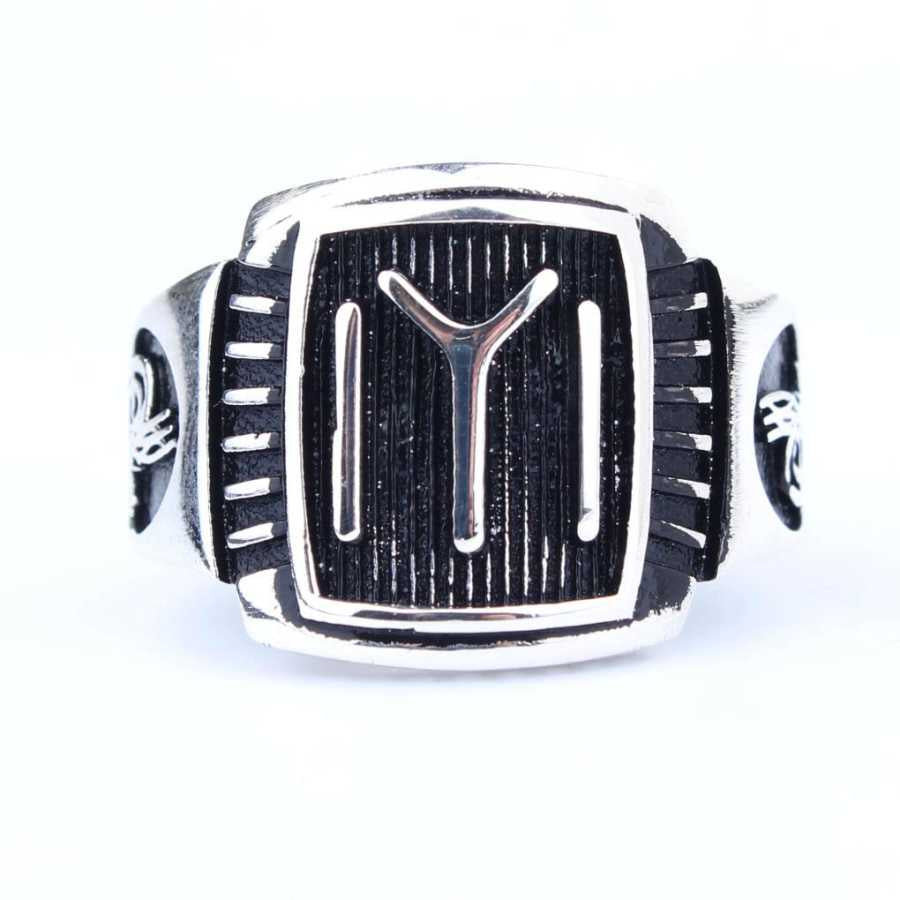 Premium Sterling Silver Ottoman Tughra Kayi Tribe Men's Ring