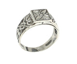 Bague florale en argent sterling - Design élégant de fleur épanouie
