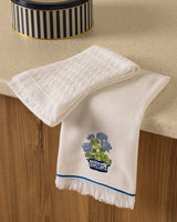 100% Cotton Kitchen Towel Set - Hortensia White & Blue