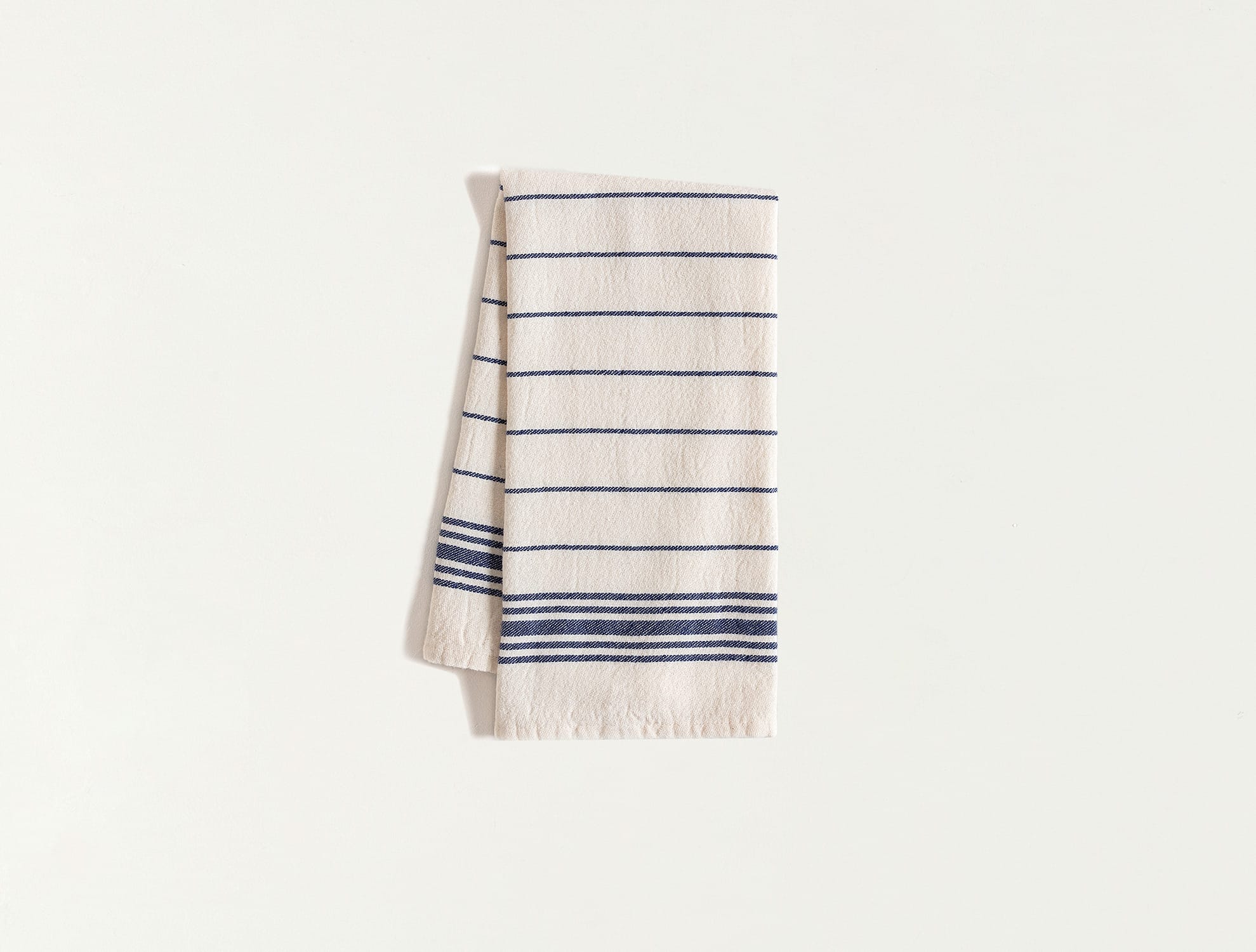 100% Cotton Kitchen Drying Cloth - Ecru & Navy Two-Tone Design