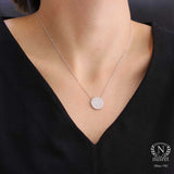 Professional 925 Sterling Silver Circle Necklace