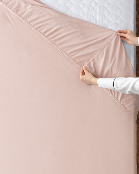 100% Cotton Jersey Fitted Sheet - Soft & Breathable Comfort