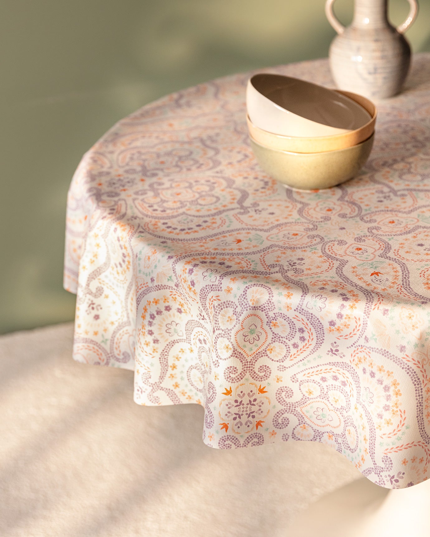 Easy-Care PVC Tablecloth - Nautical Anchor Design
