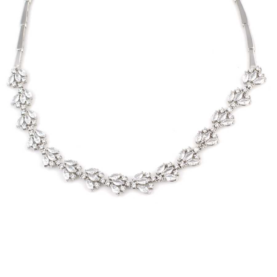 Premium 925 Sterling Silver Lotus Flower Stone Necklace