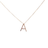 Sterling Silver 3D Initial 'A' Pendant Necklace - Personalized Elegance
