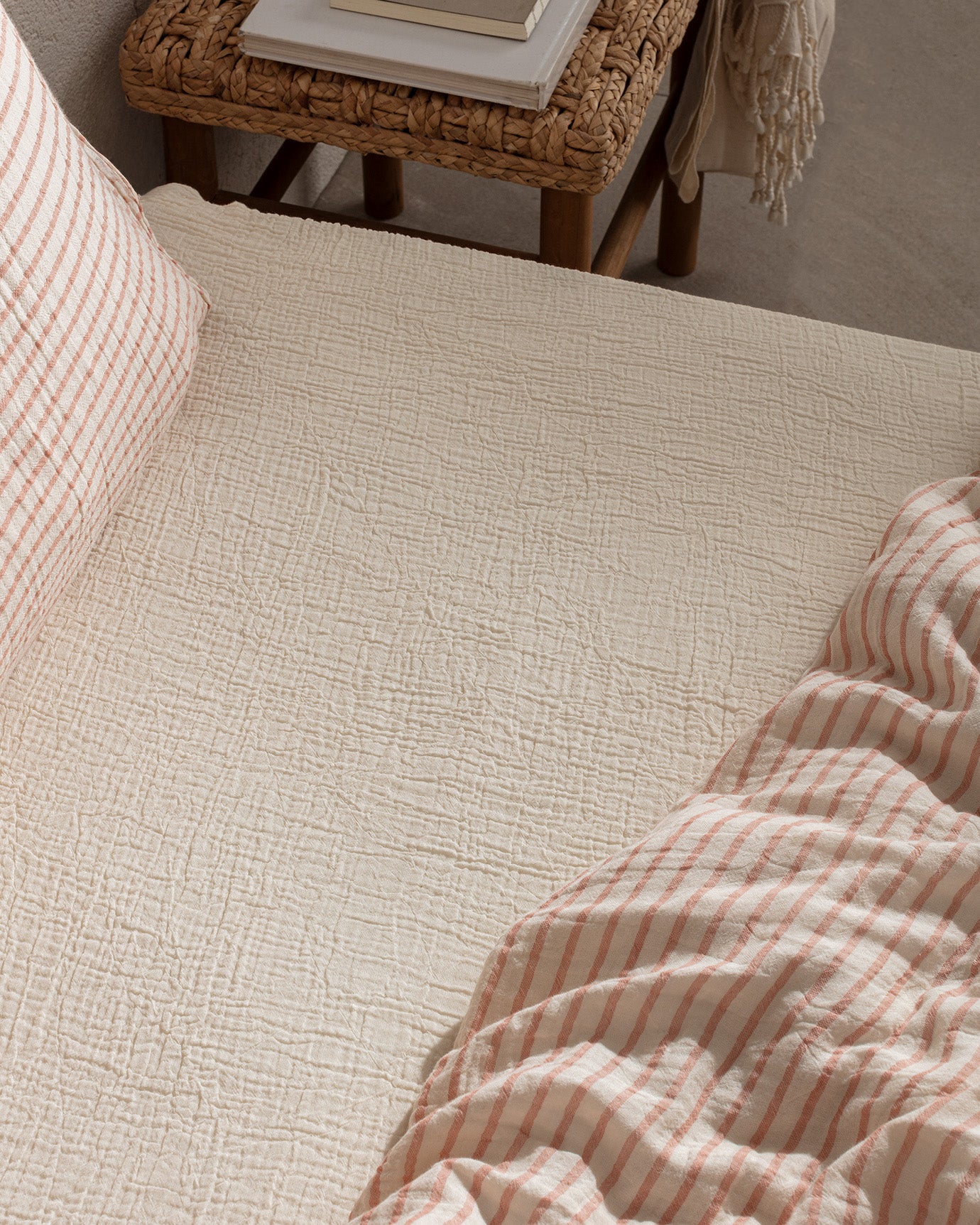 100% Cotton King Size Duvet Set - Yarn Dyed Muslin Comfort