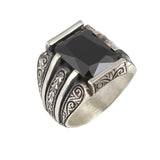 Premium 925 Sterling Silver Handcrafted Onyx Men's Ring