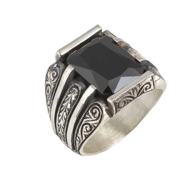 Premium 925 Sterling Silver Handcrafted Onyx Men's Ring