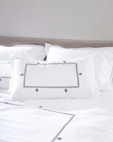 Lilas Embroidered Double Sateen Duvet Cover Set