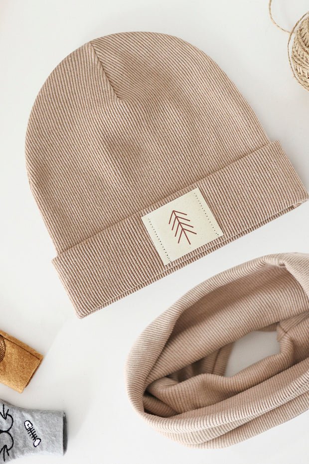 Baby Beanie & Neck Warmer Set Tree Label - TryAladdin