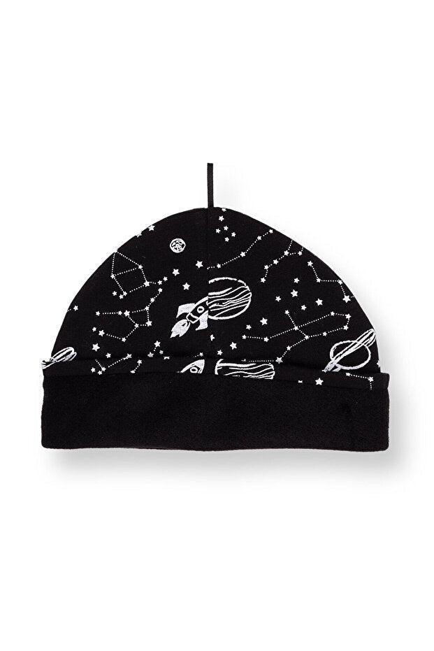 Baby Beanie Space Print 100% Cotton - TryAladdin