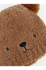Baby Bear Embroidered Beanie - Soft & Warm - TryAladdin