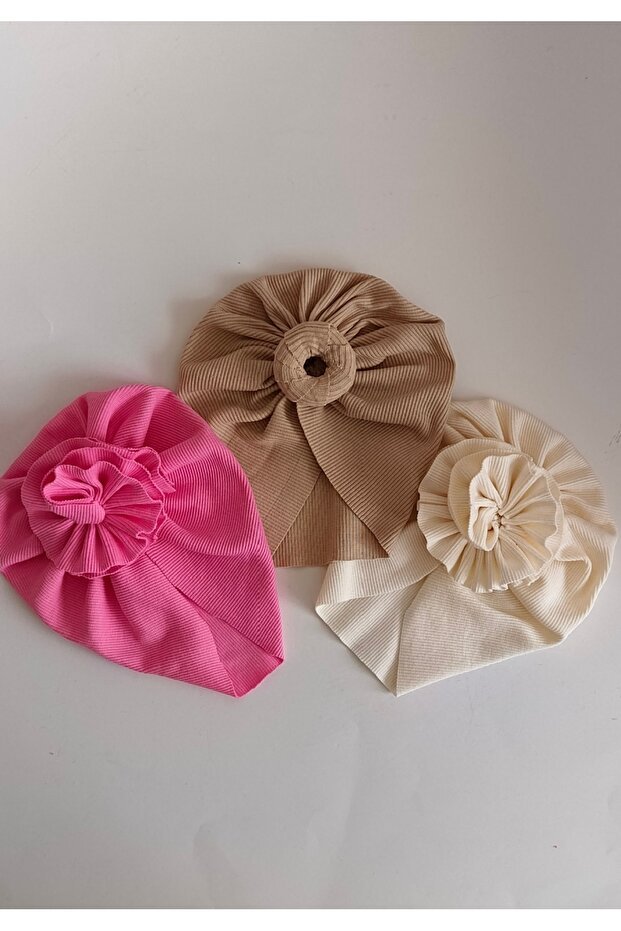 Baby Bonnet Set - 3 - Pack Soft cotton - TryAladdin