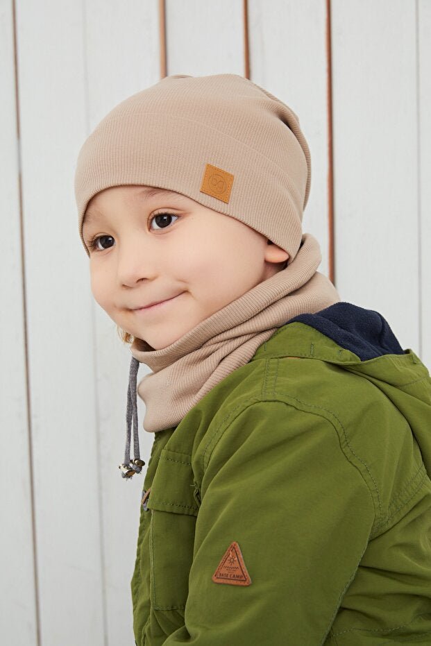 Baby child 100% cotton Hat & Neck Warmer Set - TryAladdin