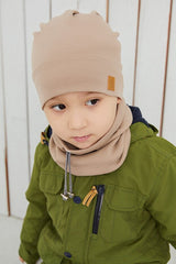 Baby child 100% cotton Hat & Neck Warmer Set - TryAladdin