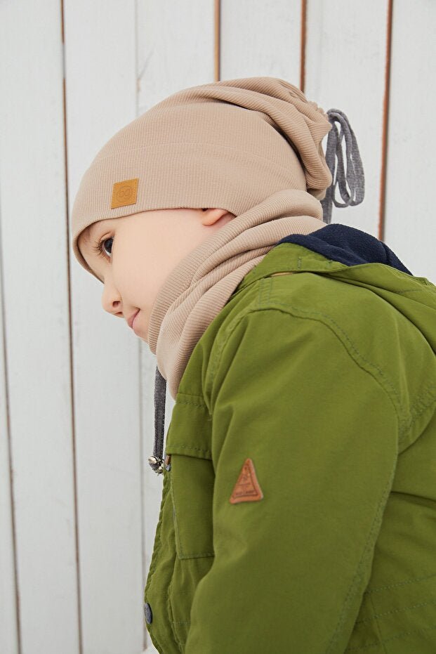 Baby Child 100% Cotton Hat & Neck Warmer Set - TryAladdin