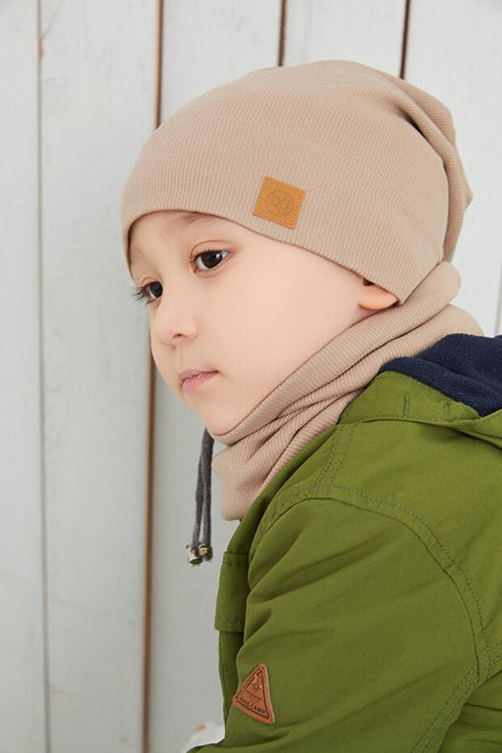 Baby child 100% cotton Hat & Neck Warmer Set - TryAladdin