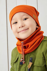 Baby & Child 100% Cotton Ribbed Hat & Neck Warmer Set - TryAladdin
