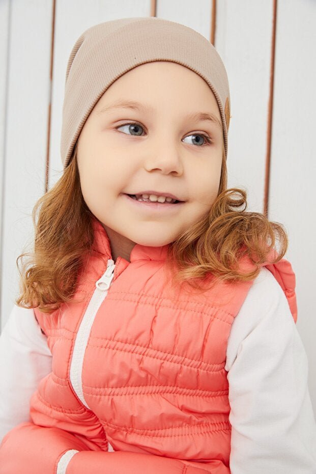 Baby & child Milk coffee Beanie & Neck Warmer Set - 100% cotton - TryAladdin