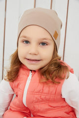 Baby & child Milk coffee Beanie & Neck Warmer Set - 100% cotton - TryAladdin
