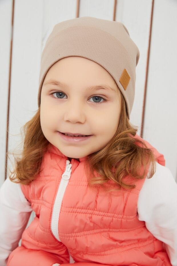 Baby & child Milk coffee Beanie & Neck Warmer Set - 100% cotton - TryAladdin