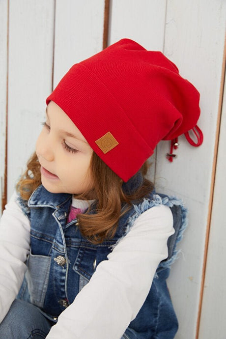 Baby & Child Red Beanie Hat - 100% Cotton, Handmade - TryAladdin
