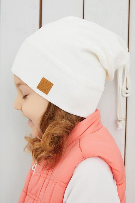 Baby & Child White Beanie Hat - 100% Cotton, 4 - Season - TryAladdin