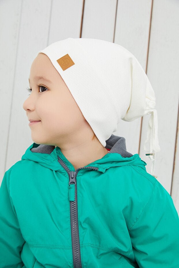 Baby & child White Beanie Hat - Handmade, Skin - Friendly cotton - TryAladdin