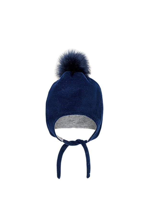 Baby Fleece Beanie - Warm Navy Hat for 0 - 1 Age - TryAladdin
