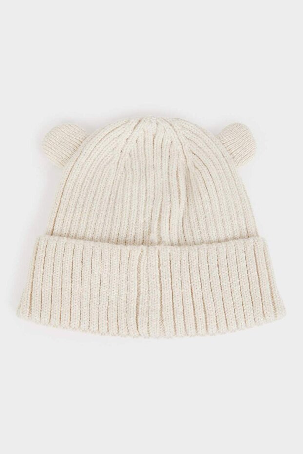 Baby Girl Knitted Beanie - Ear Detail & Sun Label - TryAladdin