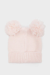 Baby Girl Pom - Pom Knitted Beanie - Soft Acrylic - TryAladdin