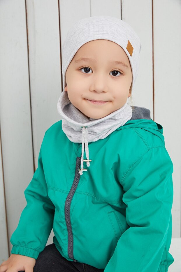 Baby Kids 2 - Piece cotton Blend Hat & Neck Warmer Set - TryAladdin