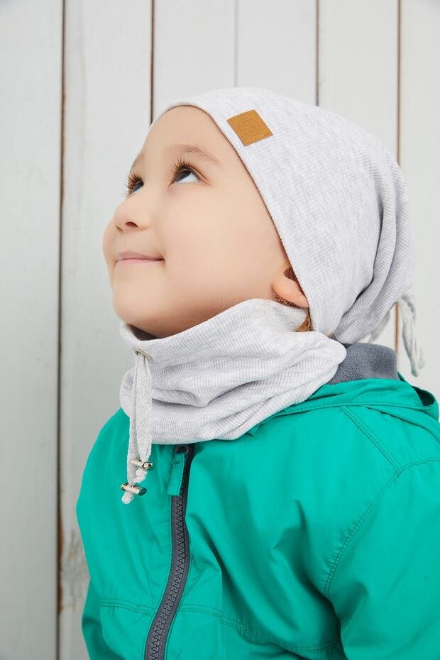 Baby Kids 2 - Piece cotton Blend Hat & Neck Warmer Set - TryAladdin