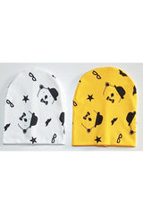 Baby & Kids cotton Bear Print Beanie Set - 2 - Pack - TryAladdin