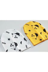 Baby & Kids cotton Bear Print Beanie Set - 2 - Pack - TryAladdin