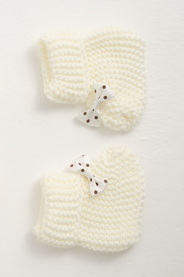 Baby Knitted Hat, Mittens & Booties - 3 - Piece cotton Set - TryAladdin