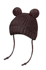 Baby Knitted Pom - Pom Beanie with Tie - Straps - TryAladdin