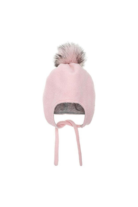 Baby Pink Fleece Beanie - Warm & Cozy for 0 - 1 Age - TryAladdin