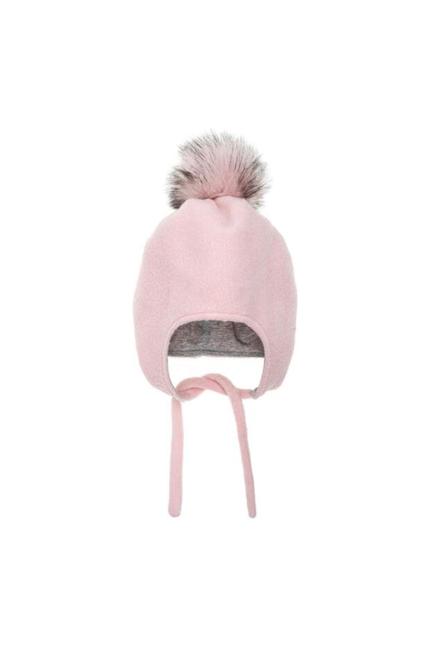 Baby Pink Fleece Beanie - Warm & cozy for 0 - 1 Age - TryAladdin