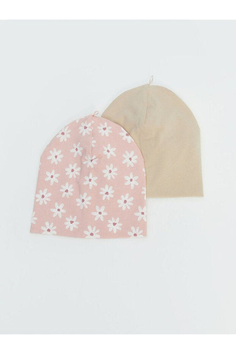Baby Printed & Solid Beanie Set - 2 Pack - TryAladdin