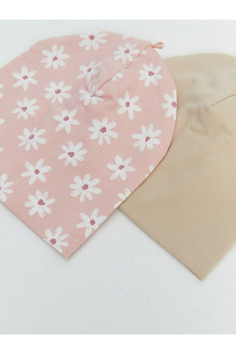 Baby Printed & Solid Beanie Set - 2 Pack - TryAladdin