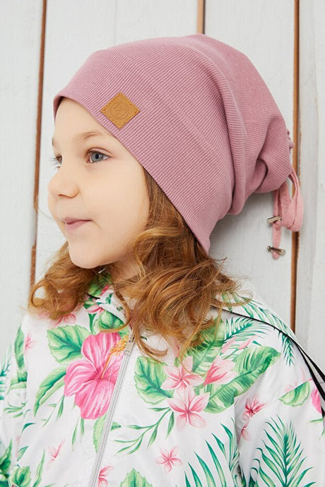 Baby & Toddler Light Pink Ribbed Beanie - 100% Cotton - TryAladdin