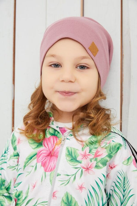 Baby & Toddler Light Pink Ribbed Beanie - 100% Cotton - TryAladdin