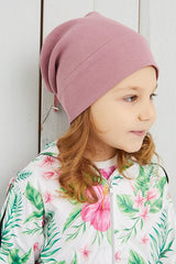Baby & Toddler Light Pink Ribbed Beanie - 100% cotton - TryAladdin