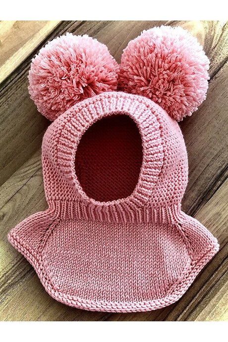 Baby & Toddler Pom - Pom Balaclava Hat - TryAladdin