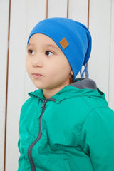 Baby/child Blue cotton Beanie & Neck Warmer 2 - Piece Set - TryAladdin